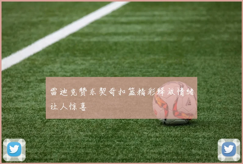 雷迪克赞东契奇扣篮精彩释放情绪让人惊喜